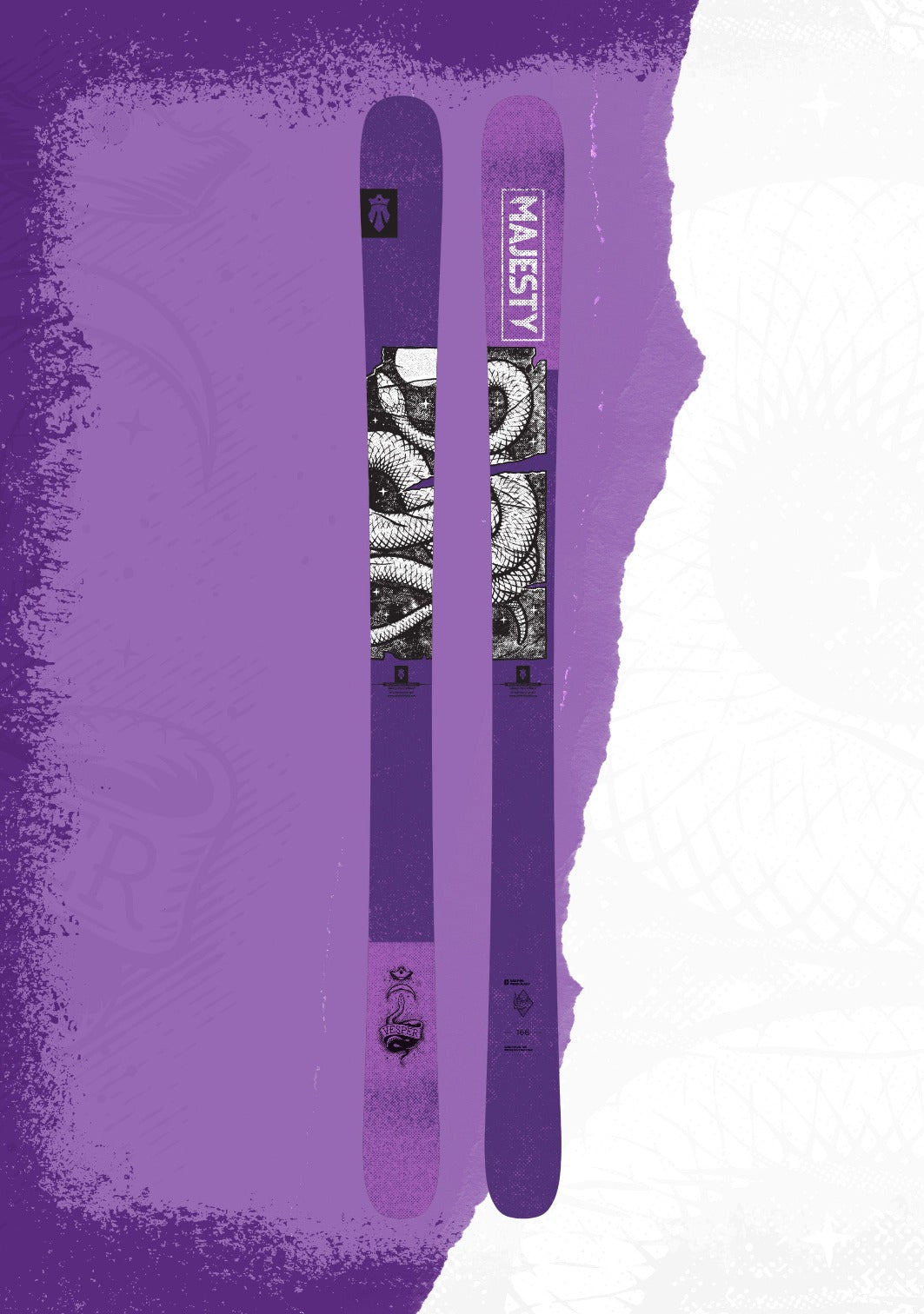 Purple skiis for a size high quality 8 foot street sh